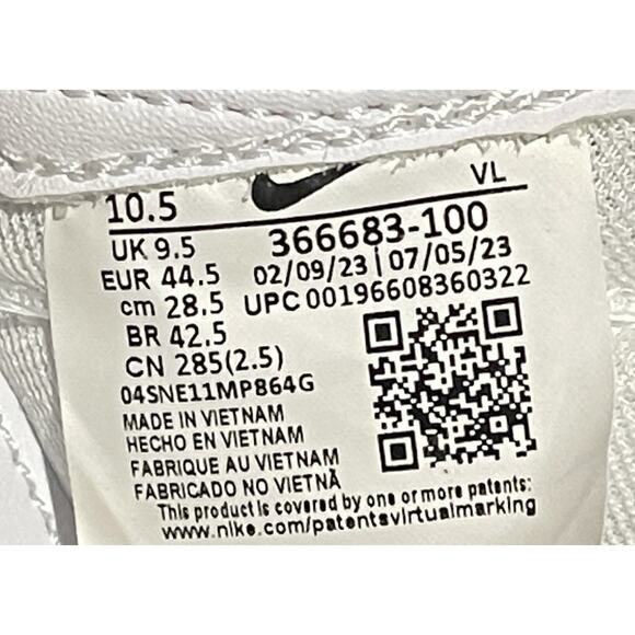 New Men's 10.5 Nike SpeedSweep 7 Wrestling Shoes White/Metallic Silver. - Picture 5 of 5